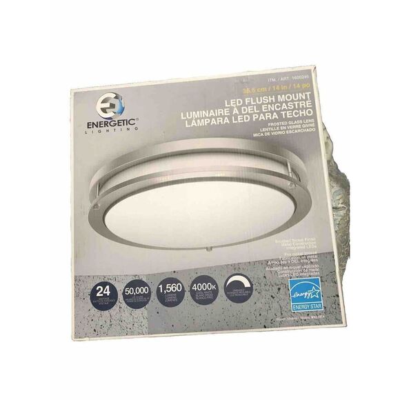 Energetic Lighting 14" LED 24 Watt Brushed Nickel Finish Flush Mount Light - Picture 1 of 1